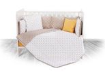 Lorelli Baby Set Biancheria Da Letto 5 Pezzi Piumone 140 X 95 Cm Cuscino 43 X 35 Cm Nido Beige Corona