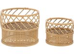 Mauro Ferretti Portafiori Panama Set Di 2 Ø 30X25-22X18 Cm Marrone