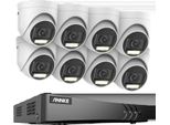 Sistema Di Sicurezza 8CH Dvr Cctv, Risoluzione 5MP Ultra Hd, Visione Notturna A Infrarossi, Telecamera Cmos 3K, 2T
