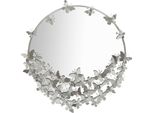 Furnlux Specchio Da Parete Farfalla Argento 91 Cm / Colore Principale: Argento / Dimensioni: 91 X 94 X 3 Cm