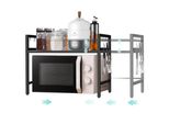 Dandibo Ripiano Per Microonde Regolabile A 2 Livelli 40-64 Cm Ripiano Per Microonde 96613 Supporto Per Microonde In Piedi Ripiano Per Cucina