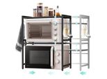 Dandibo Ripiano Regolabile Per Microonde 3 Livelli 40-64 Cm Ripiano Per Microonde 96614 Supporto Per Microonde In Piedi Ripiano Per Cucina