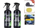 Restauratore Per Pelle Auto, 300ML, Cura Dei Sedili Interni, S3-300Ml X S12-300Ml