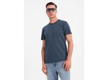 Ombre Clothing Maglietta Da Uomo A Maniche Corte Feliciaf Navy Xl