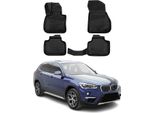 2015-2022 Bmw X1 F48 Tappetini Tpe Nero 4 Pezzi