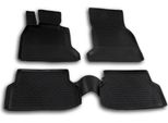 2003-2010 Bmw Serie 5 E60 E61 Limo Touring Tappetini In Gomma Nera 4 Pz
