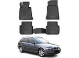 1998-2007 Bmw Serie 3 E46 Tappetini Tpe Nero 4 Pezzi