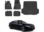 Omac Set Tappetini E Fodera Bagagliaio Per Bmw Serie 6 G32 2017-2025 Gomma Nera 5X