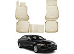 Omac Tappetini In Gomma Per Bmw Serie 7 F02 Lungo 2008-2015 Tappetini Auto Beige 4Pcs