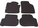 2014-2025 Vw Passat Tappetini In Pelle Similcuoio Nera 4 Pz