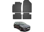 2016-2025 Hyundai I30 Tappetini In Gomma Nera 4 Pz