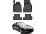 2004-2010 Bmw Serie 6 Cabrio E64 Tappetini Tpe Nero 4 Pezzi