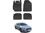 2016-2020 Hyundai Elantra Notchback Tappetini Tpe Nero 4 Pz