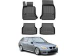 2003-2010 Bmw Serie 5 E60 E61 Limo Touring Tappetini Tpe Nero 4 Pz