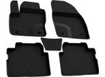 2008-2015 Ford Fiesta Tappetini In Gomma Nera 4 Pezzi