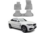 2014-2019 Bmw X6 F16 F86 Tappetini Tpe Grigio 4 Pz