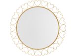 Furnlux Specchio Da Parete Cuore Oro 80Cm / Colore Principale: Oro / Dimensioni: 80 X 80 X 3 Cm
