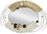 Furnlux Specchio Da Parete Trifoglio Oro 114 Cm / Colore Principale: Oro / Dimensioni: 114 X 81 X 7 Cm
