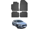 2015-2020 Hyundai Elantra Tappetini In Gomma Nera 4 Pezzi