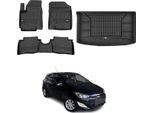 Set Di Tappetini E Fodere Per Bagagliaio Omac Per Hyundai I20 2008-2014 In Gomma Nera 4X