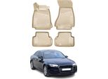 2016-2025 Audi A4 Limo Avant Allroad B9 Tappetini In Gomma Beige 4 Pz
