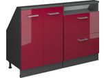 Vicco Set Di Mobili Sottotetto Rion, Set Di 2, Rosso Lucido/Antracite/Antracite