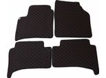2006-2015 Audi Q7 4LB Tappetini In Pelle Finta Rosso Pelle Finta Nero 4 Pz
