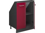 Vicco Mobile Sottotetto Rion, Con 2 Porte, Rosso Lucido/Antracite/Antracite