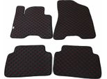 2015-2020 Hyundai Tucson Tappetini In Pelle Similcuoio Nera 4 Pz