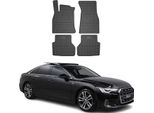 2018-2025 Audi A6 Lamo Avant Allroad C8 Tappetini In Gomma Nera 4 Pz