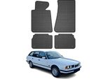 1988-1996 Bmw Serie 5 Limo Touring E34 Tappetini In Gomma Nera 4 Pz