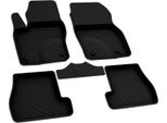 2011-2018 Ford Focus Mk3 Tappetini In Gomma Nera 4 Pz