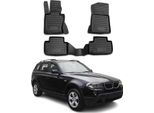 2003-2010 Bmw X3 E83 Tappetini Tpe Nero 4 Pezzi