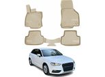 2012-2020 Audi A3 8V Sportback Limo Tappetini Tpe Beige 4 Pz