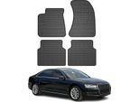 2009-2018 Audi A8 D4 Tappetini In Gomma Nera 4 Pezzi