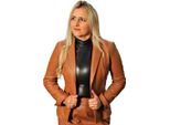Giacca In Pelle - Blazer In Vera Pelle Cognac