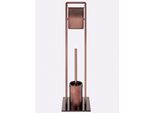 Badaccessoire-Set HEINE HOME, braun (bronzefarben), Glas, Stahl, Badaccessoires-Sets