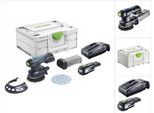 Festool Etsc 125-Basic Levigatrice Eccentrica A Batteria 18 V 125 Mm Brushless + 1X Batteria 3,0 Ah + Caricatore + Systainer