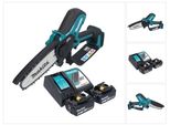 Makita Duc 150 RG2 Motosega A Batteria 18 V 15 Cm Senza Spazzole + 2X Batteria 6,0 Ah + Caricabatterie