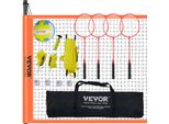 Vevor Rete Da Pallavolo Regolabile In Altezza Per Badminton, 91,44 X 970 Cm Rete Da Pallavolo Da Spiaggia Portatile, Rete Da Pallavolo Arancione Rete Da Pallavolo Pieghevole Con Pallavolo E Borsa Da Trasporto E Racchetta Da Badminton