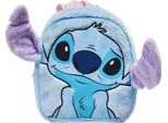 Zaino Stitch Blu In Morbido Peluche Con Orecchie Per Bambini