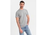 Ombre Clothing T-Shirt Da Uomo A Maniche Corte Loreta Grigio Chiaro S