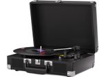 Giradischi, 3 Velocità 33/45/78 Giri, Altoparlanti Integrati, Jack Per Cuffie, Colore Nero