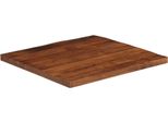 Vidaxl Piano Del Tavolo 70X70X2,5 Cm Quadrato In Legno Massiccio Antico