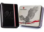 Portafoglio Con Zip In Pelle Patriottica - Peterson