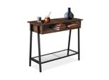 Tectake® Konsolentisch, Industrial Style, Ablage, Staufach Und Gitterablage, 100 X 35 X 80,5 Cm