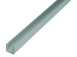 Alberts 473853 Profilo A U, Alluminio, Anodizzato Argento, 1000 X 20 X 10 Mm