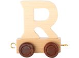 Small Foot Design 7477 Treno Delle Lettere In Legno, Vagone Delle Lettere R, Naturale (1 Pezzo)