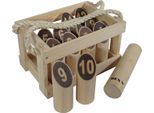 Nummer Kubb In Scatola Di Legno Decorativa, Gioco Di Lancio All'aperto In Albero Di Gomma