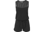 Urban Classics Donna - Tuta Calda Tech Mesh Schwarz - Xs